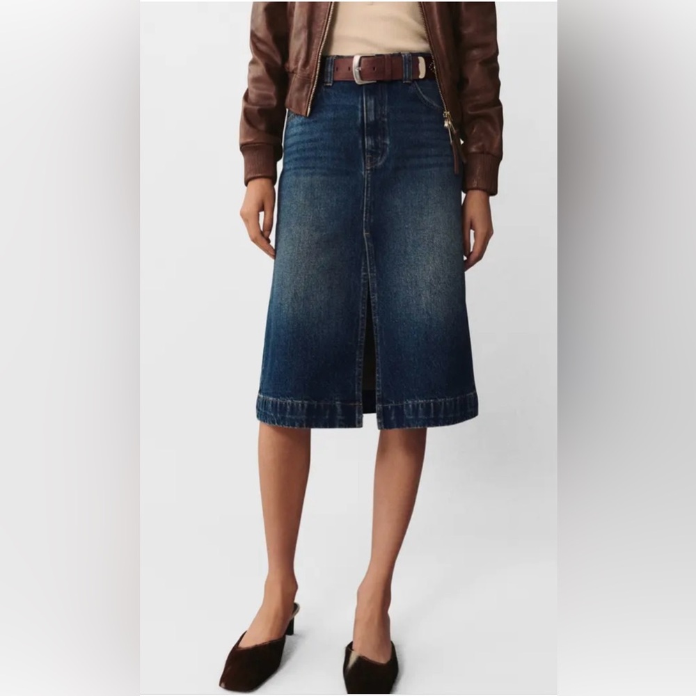 Mango A-Line Denim Skirt, Size XS